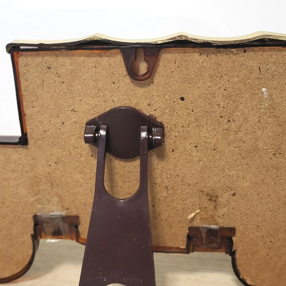 Vintage Novelty Antique Car Multi Photo Frame Tortoiseshell Gold Tone Hong Kong